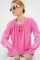 Nakışlı Örme Bluz 941 - Pembe Nakışlı Örme Bluz 941 - Pembe