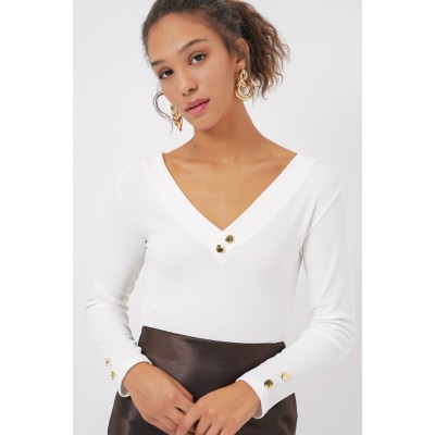 923 Uzun Kollu Body - Beyaz 923 Uzun Kollu Body - Beyaz