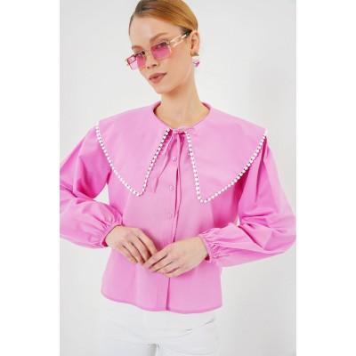 Bebe Yaka Gömlek 20314 - Pembe Bebe Yaka Gömlek 20314 - Pembe