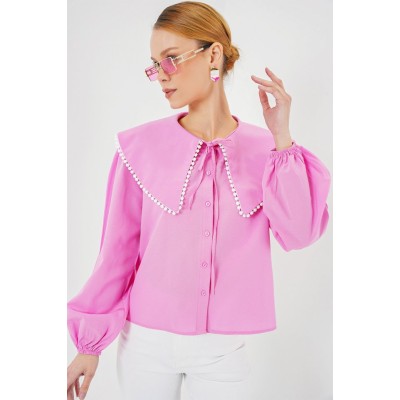 Bebe Yaka Gömlek 20314 - Pembe Bebe Yaka Gömlek 20314 - Pembe