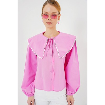 Bebe Yaka Gömlek 20314 - Pembe Bebe Yaka Gömlek 20314 - Pembe