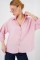 Oversize Kısa Kol Gömlek 20315 - Pembe Oversize Kısa Kol Gömlek 20315 - Pembe