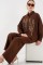 Desenli Tunik Pantolon İkili Takım 6720 - Kahverengi Desenli Tunik Pantolon İkili Takım 6720 - Kahverengi
