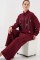 Desenli Tunik Pantolon İkili Takım 6720 - Bordo Desenli Tunik Pantolon İkili Takım 6720 - Bordo