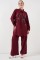 Desenli Tunik Pantolon İkili Takım 6720 - Bordo Desenli Tunik Pantolon İkili Takım 6720 - Bordo