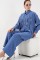 Desenli Tunik Pantolon İkili Takım 6720 - İndigo Desenli Tunik Pantolon İkili Takım 6720 - İndigo