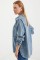 0694 Çift Cepli Oversize Denim Ceket - Buz Mavi 0694 Çift Cepli Oversize Denim Ceket - Buz Mavi