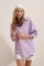 3900 Oversize Uzun Basic Gömlek - Lila 3900 Oversize Uzun Basic Gömlek - Lila