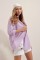 3900 Oversize Uzun Basic Gömlek - Lila 3900 Oversize Uzun Basic Gömlek - Lila