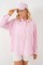 3900 Oversize Kareli Gömlek - Y.Pembe