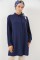 Uzun Gömlek Tunik 5945 - Lacivert Uzun Gömlek Tunik 5945 - Lacivert