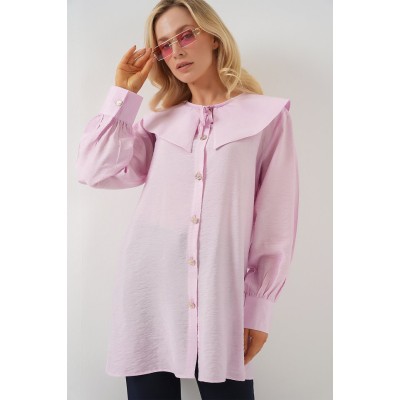 Bebe Yaka Uzun Tunik 5967 - Pudra Bebe Yaka Uzun Tunik 5967 - Pudra