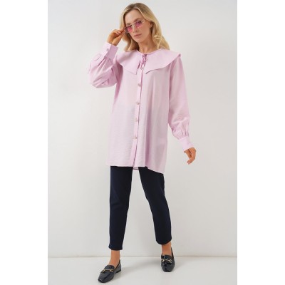 Bebe Yaka Uzun Tunik 5967 - Pudra Bebe Yaka Uzun Tunik 5967 - Pudra