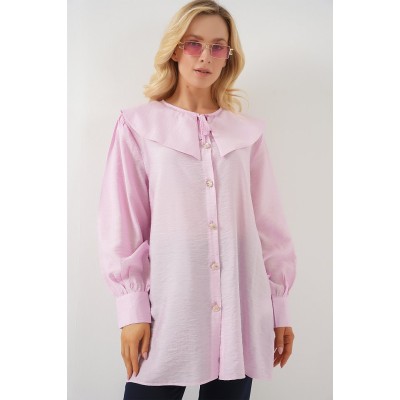 Bebe Yaka Uzun Tunik 5967 - Pudra Bebe Yaka Uzun Tunik 5967 - Pudra