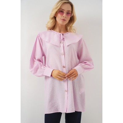 Bebe Yaka Uzun Tunik 5967 - Pudra Bebe Yaka Uzun Tunik 5967 - Pudra