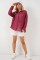 Uzun Oversize Gömlek 20320 - Bordo Uzun Oversize Gömlek 20320 - Bordo