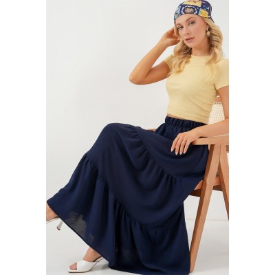 Ayrobin Uzun Etek 8048 - Lacivert Ayrobin Uzun Etek 8048 - Lacivert