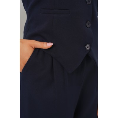 6709 Yelek Pantolon İkili Takım - Lacivert 6709 Yelek Pantolon İkili Takım - Lacivert