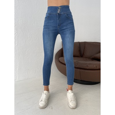 Yüksek Bel Likralı Jean Pantolon 90 Cm Yüksek Bel Likralı Jean Pantolon 90 Cm