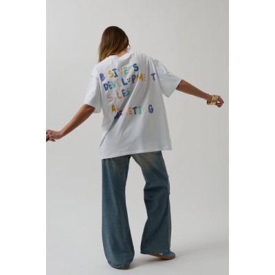 Sırt Ve Ön Baskılı Oversize T-Shirt Sırt Ve Ön Baskılı Oversize T-Shirt
