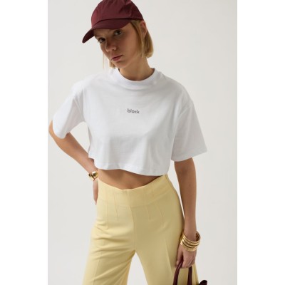 Baskılı Crop T-Shirt Baskılı Crop T-Shirt