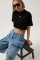 Baskılı Crop T-Shirt