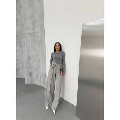 Sante Çi̇zgi̇li̇ Bel Kuşakli Palazzo Pantolon Sante Çi̇zgi̇li̇ Bel Kuşakli Palazzo Pantolon