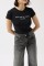 Baskılı Likralı Crop T-Shirt Baskılı Likralı Crop T-Shirt