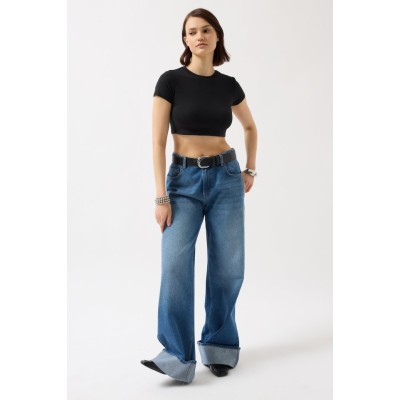 Likralı Basic Crop T-Shirt Likralı Basic Crop T-Shirt