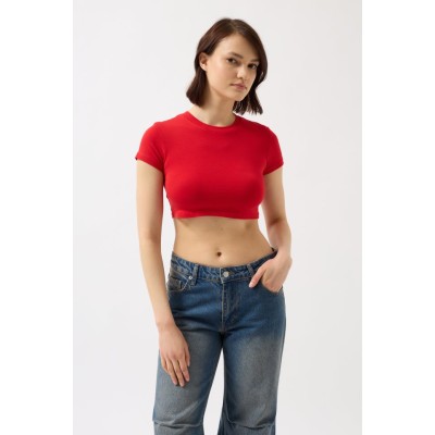 Likralı Basic Crop T-Shirt Likralı Basic Crop T-Shirt