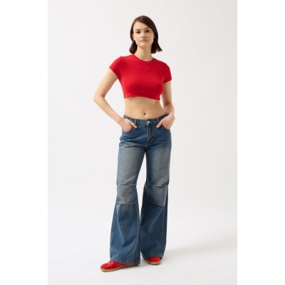 Likralı Basic Crop T-Shirt Likralı Basic Crop T-Shirt