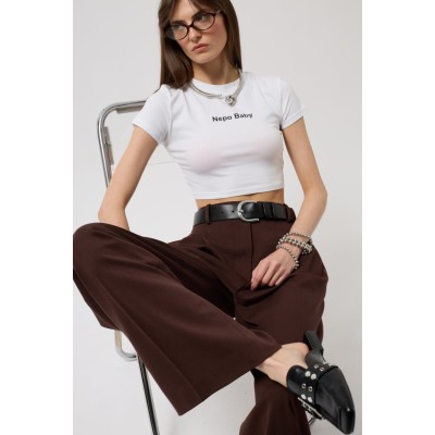 Nepo Baskılı Crop T-Shirt Nepo Baskılı Crop T-Shirt