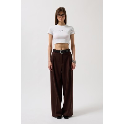 Nepo Baskılı Crop T-Shirt Nepo Baskılı Crop T-Shirt