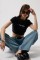 Nepo Baskılı Crop T-Shirt Nepo Baskılı Crop T-Shirt
