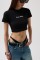 Nepo Baskılı Crop T-Shirt Nepo Baskılı Crop T-Shirt