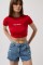 Nepo Baskılı Crop T-Shirt Nepo Baskılı Crop T-Shirt