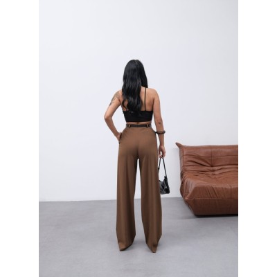 Poly Viscose Yüksek Bel Kemerli̇ Ve Dökümlü Palazzo Pantolon (Kemer Dahi̇l) Poly Viscose Yüksek Bel Kemerli̇ Ve Dökümlü Palazzo Pantolon (Kemer Dahi̇l)