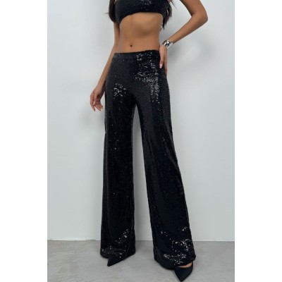 Payetli Wide Leg Pantolon Payetli Wide Leg Pantolon