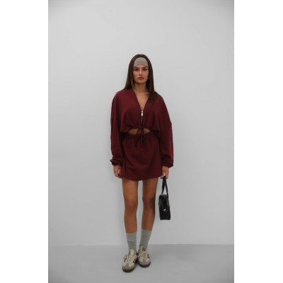 Beli Lastikli Fermuarlı Sweatshirt Beli Lastikli Fermuarlı Sweatshirt