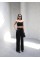 Arkasi Lasti̇kli̇ Pi̇leli̇ Dökümlü Wide Leg Pantolon Arkasi Lasti̇kli̇ Pi̇leli̇ Dökümlü Wide Leg Pantolon