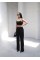 Arkasi Lasti̇kli̇ Pi̇leli̇ Dökümlü Wide Leg Pantolon Arkasi Lasti̇kli̇ Pi̇leli̇ Dökümlü Wide Leg Pantolon