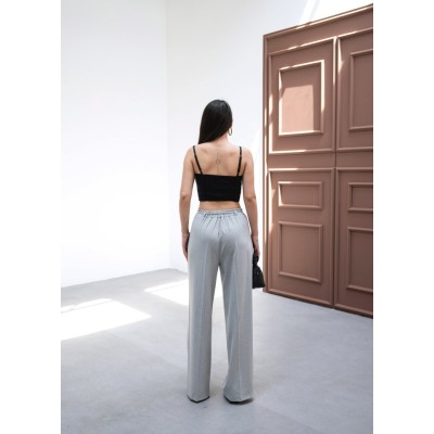Beli̇ Lasti̇k Ve Bağcikli Geni̇ş Paça Pantolon Beli̇ Lasti̇k Ve Bağcikli Geni̇ş Paça Pantolon