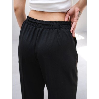 Beli̇ Lasti̇k Ve Bağcikli Geni̇ş Paça Pantolon Beli̇ Lasti̇k Ve Bağcikli Geni̇ş Paça Pantolon