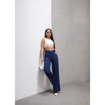 Yüksek Bel Straight Fit Palazzo Pantolon Yüksek Bel Straight Fit Palazzo Pantolon