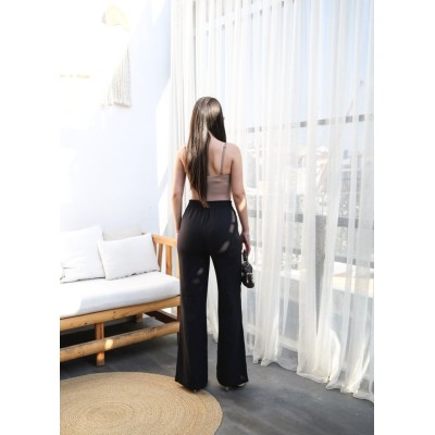 Beli̇ Lasti̇kli̇ Ve Bağcikli Keten Pantolon Beli̇ Lasti̇kli̇ Ve Bağcikli Keten Pantolon