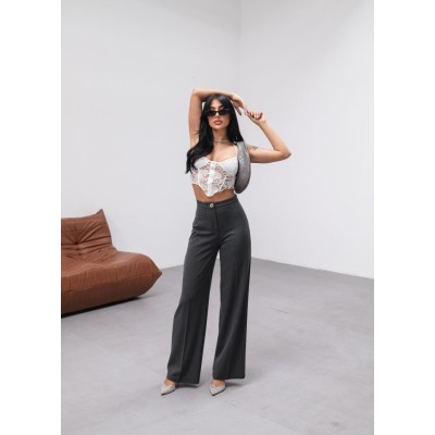 Yüksek Bel Straight Fit Palazzo Pantolon Yüksek Bel Straight Fit Palazzo Pantolon