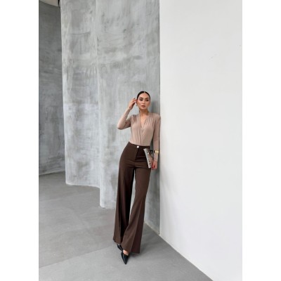 Yüksek Bel Straight Fit Palazzo Pantolon Yüksek Bel Straight Fit Palazzo Pantolon