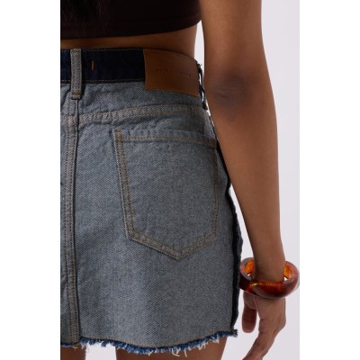 Ters Detay Denim Mini Etek Ters Detay Denim Mini Etek