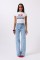 Nakış Detay Baskılı Crop T-Shirt Nakış Detay Baskılı Crop T-Shirt