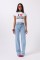 Nakış Detay Baskılı Crop T-Shirt Nakış Detay Baskılı Crop T-Shirt